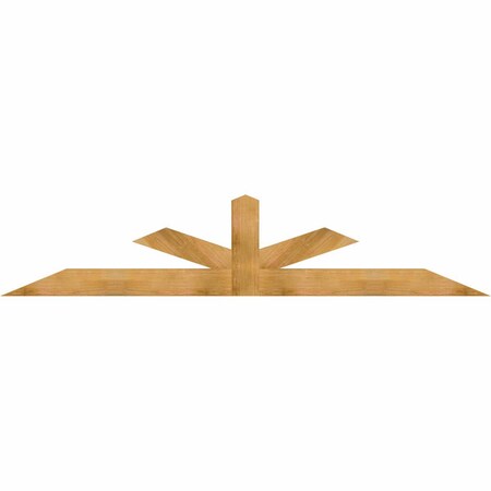 Ekena Millwork Saratoga Rough Sawn Timber Gable Bracket, Western Red Cedar, 108"W x 22"H x 4"D x 6"F, 5/12 Pitch GBW108X22X0406SAR00RWR
